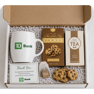 Ceramic Mug w/Tea and Cookies