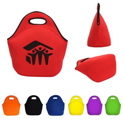 Neoprene Lunch Bag With Zipper Closure