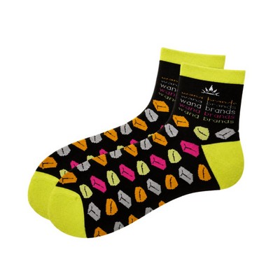 Custom Quarter Crew Socks - Up to 6 Pantone Matched Colors