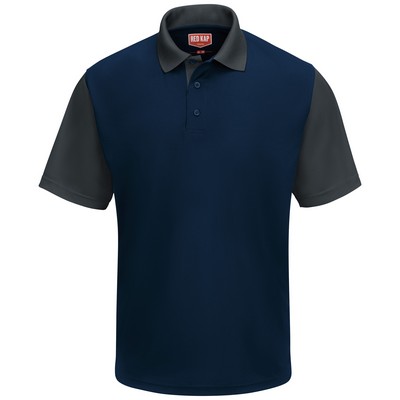 Red Kap® Men's Short Sleeve Performance Knit Color-Block Polo Shirts