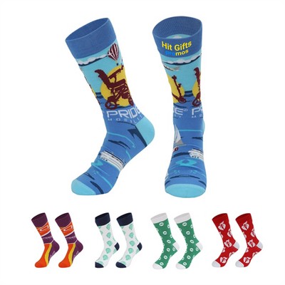 Jacquard Crew Socks