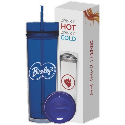 16 Oz Tube Tumbler Hot & Cold Gift Set