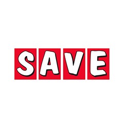 Red & White "SAVE" Underhood Sign Kit