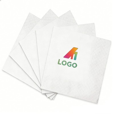 3-Ply White Beverage Napkin