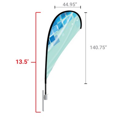13.5' Teardrop Flag Double Sided
