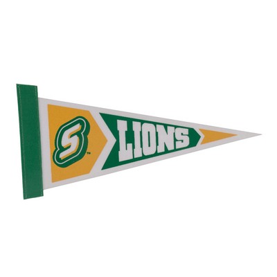 White Felt Pennant (5"x12") Screen Print
