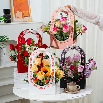 Kraft Paper Bouquet Gift Tote Bag W/ Handle