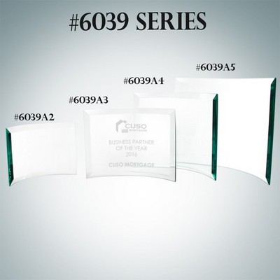 Jade Glass Beveled Bent Glass Award