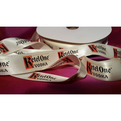 Double Faced Woven Edge Tiffany Ribbon w/Hot Stamped or Debossed (2¼" x 100 Yard Roll)