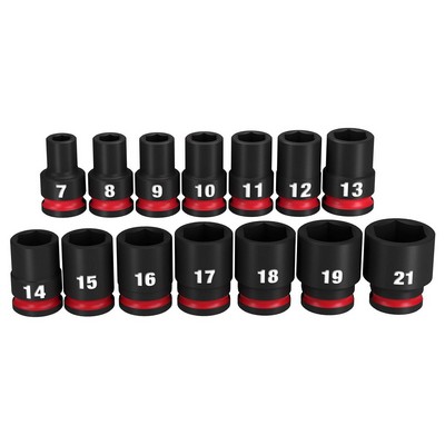 Milwaukee 14Pc Shockwave Impact Duty 3/8" Drive Metric Standard 6 Point Socket Set