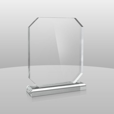 Vertical Mount Clear Rectangular Award I (8"x6"x2")