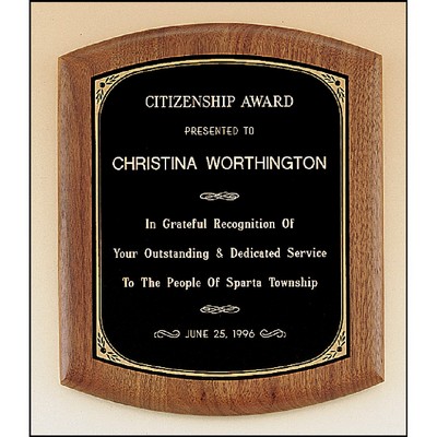 Walnut Elliptical Edge Plaque (9.5" x 11.5")
