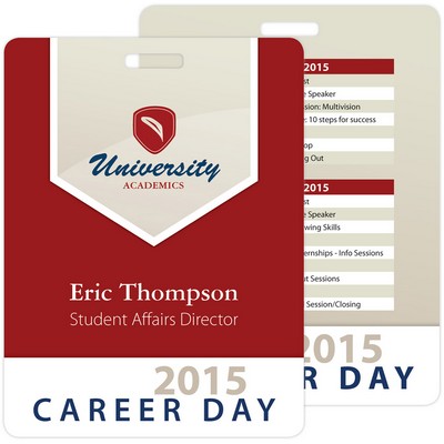 Memphis Plastic Event Name Badge: 3" x 4"