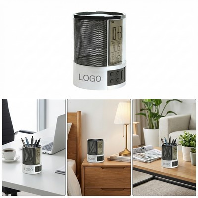Metal Desk Organizer With Lcd Display