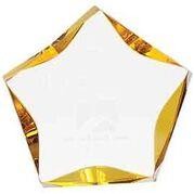 Luminary Star Clear/Gold Acrylic Award - 6-1/4" x 6"