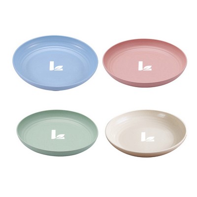 7.8" Resuable Wheat Straw Plates-Ocean