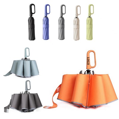 Inverted Umbrella with Carabiner Handle