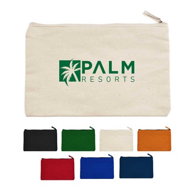 12 oz. Canvas Zippered Pouch