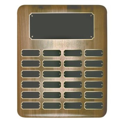Genuine Walnut Elliptical Edge Perpetual Plaque