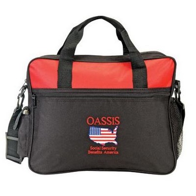 Two-Tone Polyester Briefcase