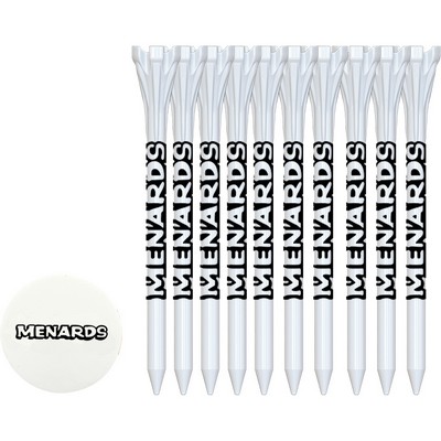 10 Flytee Golf Tees 3-1/4" and Ball Marker