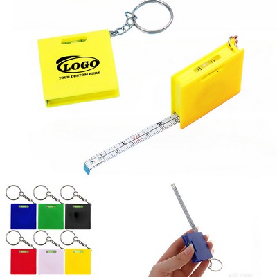 Measuring Tape Keychain With Level 39"
