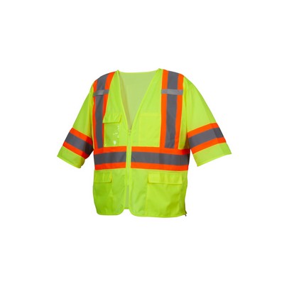 Pyramex RVZ36 Type R - Class 3 Hi-Vis Surveyor Mesh Safety Vest