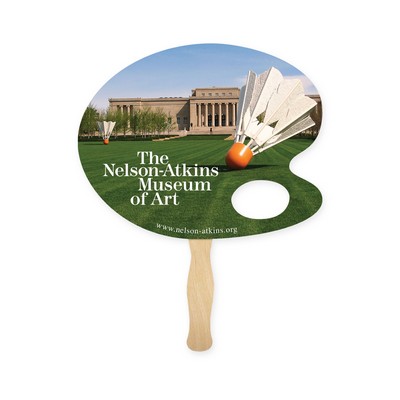Artist Palette Sandwich Hand Fan