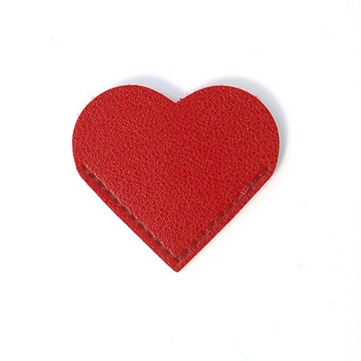 2" PU Heart-Shaped Bookmark