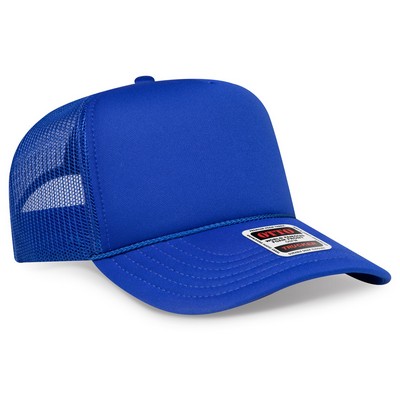 OTTO CAP 5 Panel High Crown Polyester Foam Front Mesh Back Trucker Hat