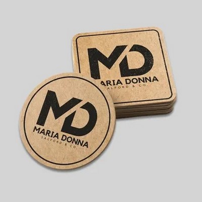 Custom Kraft Paper Coaster - Rectangle - 3.25" x 6"