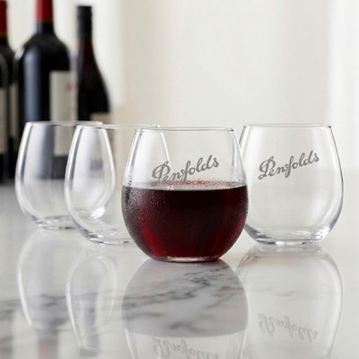 16.75 oz Stemless Red Wine Glass (Deep Etch)