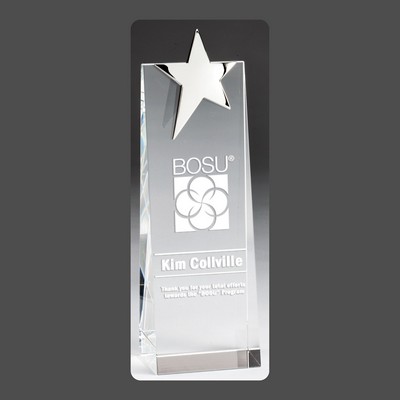 Silver Star Crystal Tower (2¾"x9")