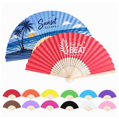 Bamboo Paper Folding Fan