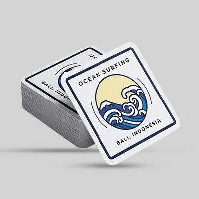 Custom Square Pulpboard Coaster - 3.5" x 40 pt Glossy
