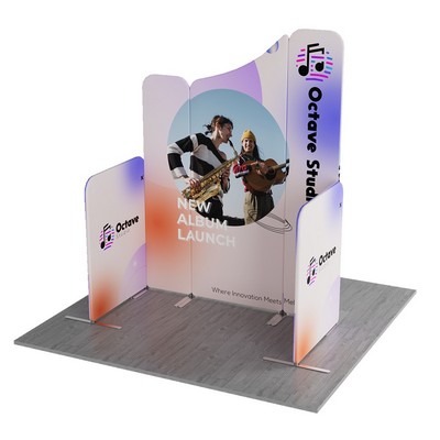 MagLock Sloped Fabric Booth Display Kit E - 6.6'w x 8'h
