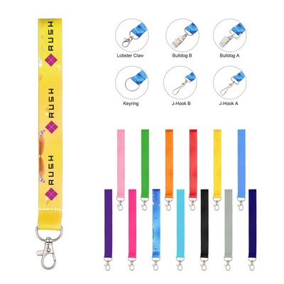 3/4" Full Color Sublimation Polyester Wrist Lanyard Keychain