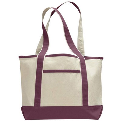 Q-Tees Small Canvas Deluxe Tote