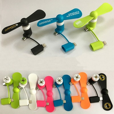 2" 1 USB Micro Phone Fan For Cell Phone