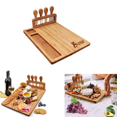 Magnetic Bamboo Cheese Board Set