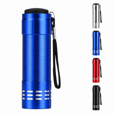 9 LED Mini Aluminum Flashlight