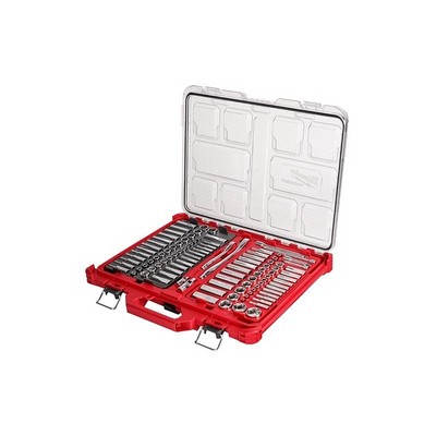 106 pc 1/4" & 3/8" Metric & SAE Ratchet and Socket Set with PACKOUT Low-Profile Organizer