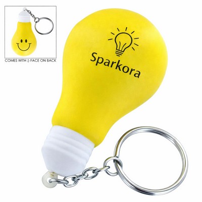 Light Bulb Stress Reliever Keychain
