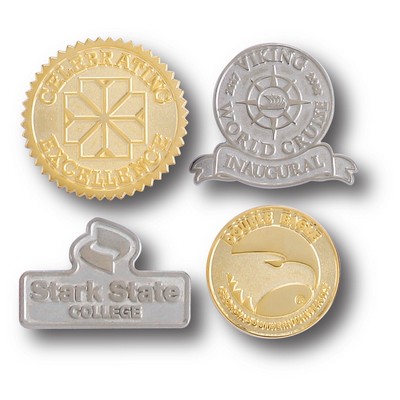 1 3/4" (1.75") Die Struck Sandblast Lapel Pin