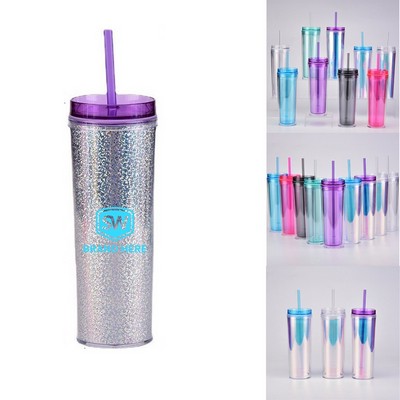 18oz Double-Layer Plastic Tumbler