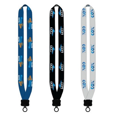 1" Dye-Sublimated Lanyard with Plastic Clamshell & O-Ring