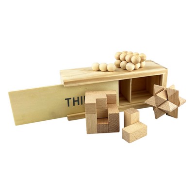 3" 1 Wooden Brain Teaser