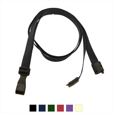 3/8" Recycled PET Lanyard with Breakaway (Plastic J-Hook)