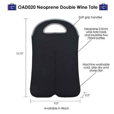 OAD® Neoporene Double Wine Tote Bag