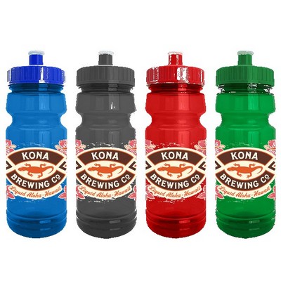 Cycle 24oz Recycled Transparent Bike Bottle w/Push-Pull Lid